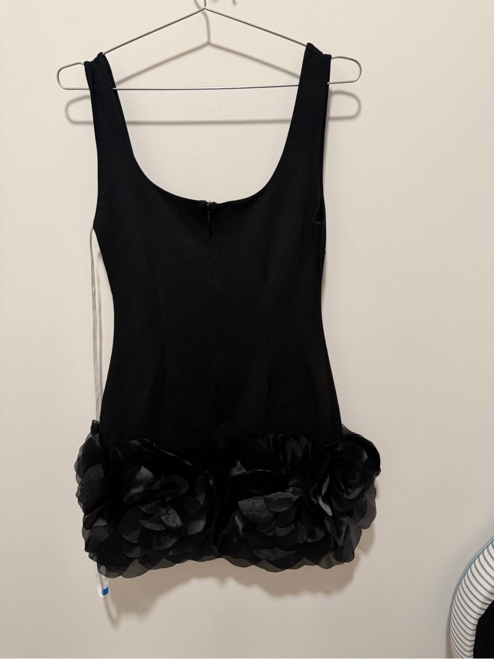 Cynthia Rowley Black Mini Dress with Oversized Rosette Skirt - Picture 7 of 7